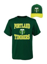 NWT MLS Portland Timbers Youth/Boys Large (14/16) Tee Shirt &amp; Hat Set - £14.23 GBP