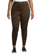 Terra &amp; Sky Ladies Womens Plus Size Super Soft Leopard Jeggings Size 0X 14W - £22.70 GBP