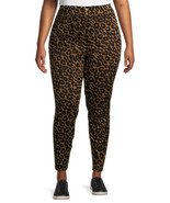 Terra &amp; Sky Ladies Womens Plus Size Super Soft Leopard Jeggings Size 0X 14W - £22.83 GBP