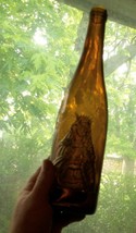 Old Glass Wine Bottle Winery Embossed Relief 3D Maria Madonna Mother Day Rare Od - £182.75 GBP