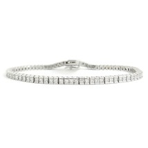 Authenticity Guarantee 
Princess Diamond Channel-Set Tennis Bracelet 14K Whit... - £5,795.05 GBP