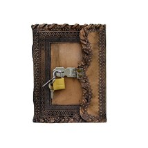 7 Inches Leather Journal Notebook, Handmade Leather Diary | With Lock an... - £35.55 GBP