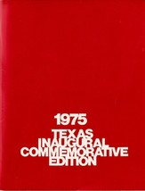 1975 Texas Inaugural Commemorative Edition Booklet - Dolph Briscoe, Bill Hobby - £14.50 GBP
