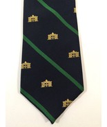Vintage Alynn Neckwear Monmouth Park Tie - Black, Green, Gold - 3 1/2&quot; Wide - $14.99