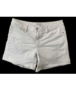 Seven7 White Denim Jean Shorts Size 16 Womens Cotton Stretch Hi Rise 6&quot; ... - £29.37 GBP