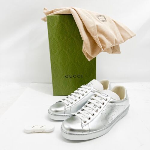 Gucci Ace GG Silver Mens Sz 9.5G New in Box - $482.79