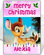 BAMBI Personalised Christmas Card - Disney Christmas Card - $4.10