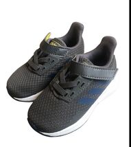 Adidas Duramo  Dark Grey Blue Stripes Toddler Sneaker - Size 5 K - $9.70