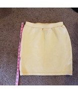 Vintage 80&#39;s Women&#39;s St John Marie Gray Yellow knit Mustard skirt short ... - $52.06 CAD