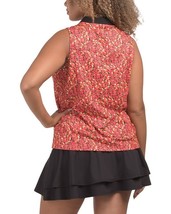 NWT PUMA Red Yellow Black Leopard Sleeveless Mock Golf Shirt - M L XL image 3