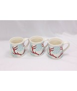 Snowflake Mugs Christmas Antlers Oversized Lot of 3 Xmas - $162.01 MXN