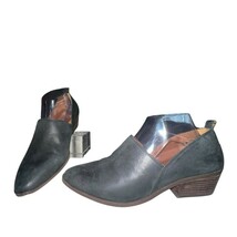 Lucky Brand Morriah Women&#39;s Size 8.5 Black Leather Block Heel Shoes Slip... - $16.25