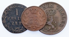1815-1865 Allemand États 3-Coin Lot Baden, Hesse-Cassel, Wurttemburg - $71.11 CAD