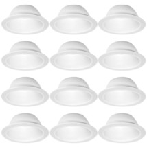 12 Pack - 6&quot; Inch White Baffle Recessed Can Light Trim - £55.52 GBP