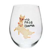 Stemless Wine Glass - No Prob Llama - £24.37 GBP