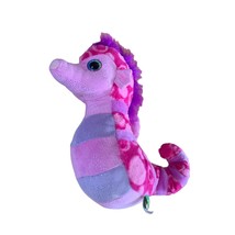 Wild Republic Plush Seahorse Pink Purple Sparkle 11 in Tall Glitter Stuffed Anim - £7.72 GBP