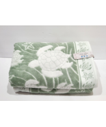 Coastal Ocean Shores Turtle Starfusg Green Bath Towels Set of 2 - $59.39