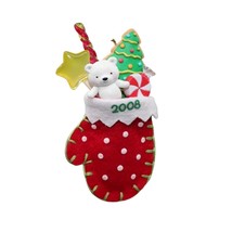 A Christmas Stocking Surprise 2008 Hallmark Keepsake Ornament Mitten Design - £5.49 GBP