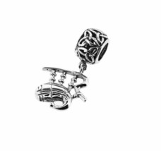 Scottish Bagpipes Sterling Silver Bead Charm - $37.89