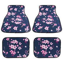 4PCS JDM Sakura Flower Fabric Floor Mats Interior Carpets Universal - £31.46 GBP