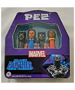 PEZ Marvel The Black Panther Collectable Tin With 4 Action Figure Dispen... - $259.25 MXN