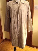 1 Madison Women&#39;s Coat Cream And Tan Print Trench Coat Size Large NWOT - £38.93 GBP