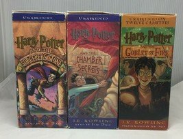 Harry Potter Audio Cassette Set Unabridged JK Rowling #1 #2 #4 Listening Library - £35.39 GBP