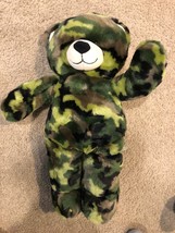 Build-A-Bear Workshop Camouflage Camo Plush Teddy Bear- Stuffed Animal Toy 17&quot; - £7.61 GBP