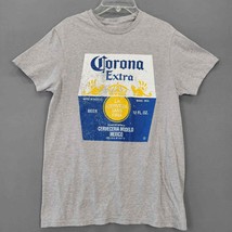 Womens Corona Extra T-Shirt Size S Graphic Mexico Gray Short Sleeve Round Neck - £6.73 GBP