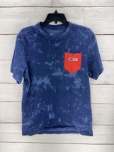 The Nike Tee Size Med Mens Acid Wash Dye USA Flag Shirt Pocket Short Sle... - $16.83