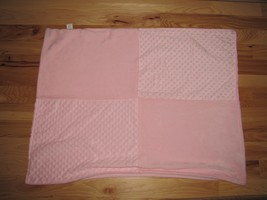 Little Beginnings Minky Baby Girl Blanket Pink Dot Plush Very Soft Solid Plain - £31.64 GBP