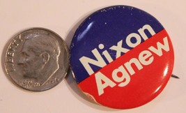 Nixon Agnew Pinback Button Political Richard Nixon President Vintage Red Blue J3 - £3.75 GBP