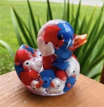 Union Jack Duck, UK Colors, Union Jack, Red White &amp; Blue Duck, Includes ... - $19.80