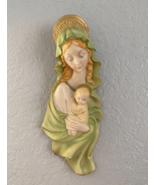 Vtg Fontanini Madonna Baby Jesus Child Wall Art Holy Water Italy Mary 5213 - £38.33 GBP