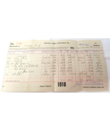 1910 Tax Personal Property Bill Receipt Warrenton Missouri Collector&#39;s O... - £14.96 GBP