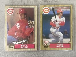 TOPPS 1987 PETE ROSE Baseball Lot of 2 Card #&#39;s 200 &amp; 393- Player/Manage... - $6.64