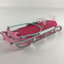 Barbie On The Go Sled Toboggan Doll Clips Winter Accessory 2013 Mattel Toy - £19.69 GBP