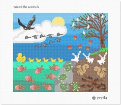 Pepita Needlepoint Canvas: Count The Animals, 12&quot; x 10&quot; - £69.82 GBP+