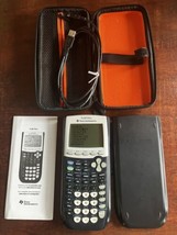 Texas Instruments TI-84 Plus Graphing Calculator Cover Case Cable Tested Working - £34.94 GBP