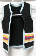 Native American Seminole Boy&#39;s Small Traditional Patchwork Reversible Vest - £61.85 GBP