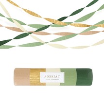 Wedding Party Decorations, 5 Rolls Olive Green Brown Crepe Paper Streamers For G - £27.17 GBP