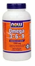 NOW Omega 3-6-9 1000 mg - 250 Gels - £22.79 GBP