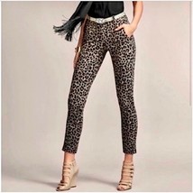 CABI Leopard Print Skinny #3393 Jungle Trouser Ponte Ankle Pant Size 6 - $37.74