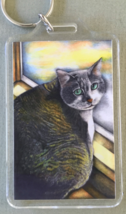 Large Cat Art Keychain - Fanny - £6.29 GBP