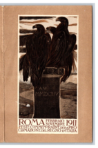Rome 1911 International Exhibition Eagles Cambellotti Vtg Advertising Flyer T6 - £14.17 GBP