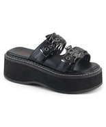 DEMONIA EMI100/BVL 2&quot; Platform Women&#39;s Goth Punk Bat Buckles Flip Flops ... - $103.87 CAD