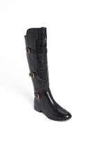 Isola Gabriela Womens black  Leather Riding Boots 6.5 Croc Embossed Eque... - £69.28 GBP