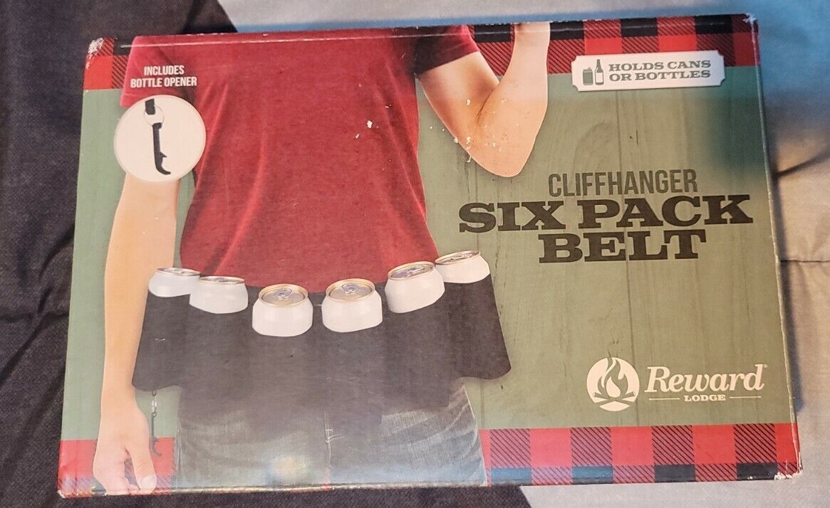 Cliffhanger Six Pack Beer Soda Bottle Holster Nylon Belt w/ Bottle Opene... - $10.35