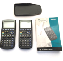 TI 83 Graphing Calculator (Lot of 2) + Guide Book Engineers Texas Instruments - £37.27 GBP