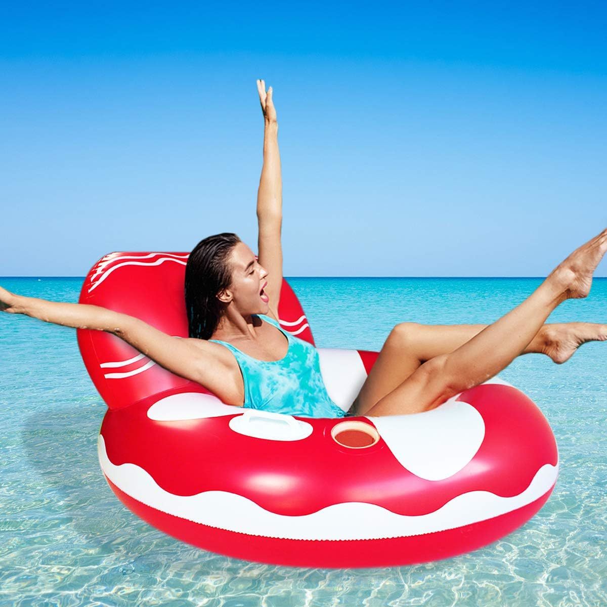 Beach Air Sofa Inflatable Lounge Chairs, Rafts For Kids,, Lake Water Flo... - $32.95